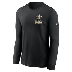 Nike New Orleans Saints Sideline Dri-FIT Long Sleeve T-Shirt Black