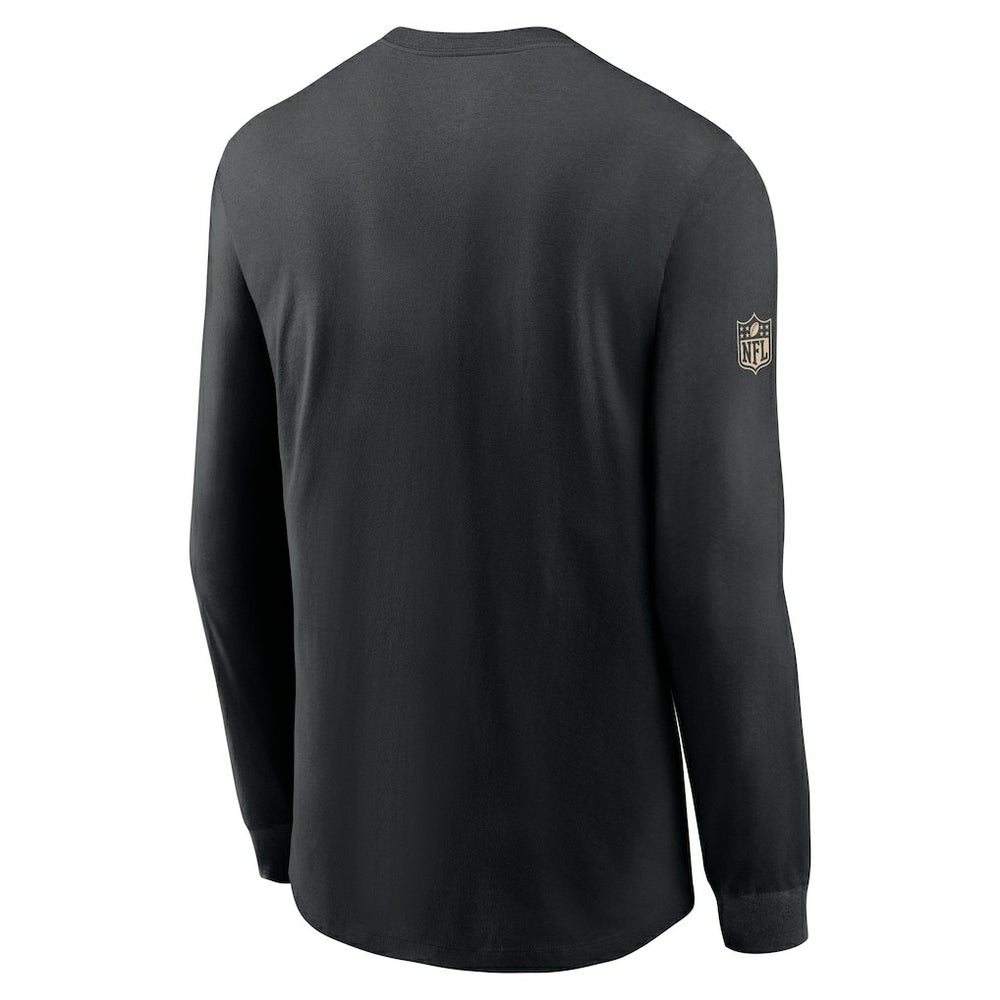 Nike New Orleans Saints Sideline Dri-FIT Long Sleeve T-Shirt Black