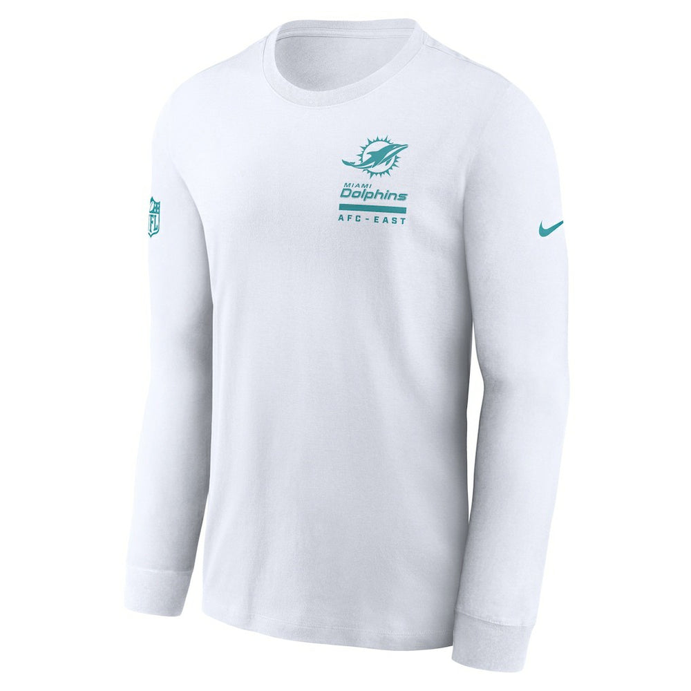 Nike Miami Dolphins Sideline Dri-FIT Long Sleeve T-Shirt White