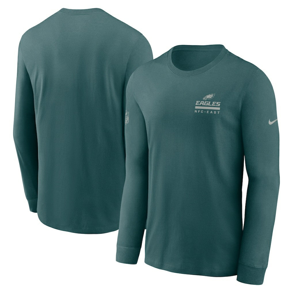 Nike Philadelphia Eagles Sideline Dri-FIT Long Sleeve T-Shirt Midnight Green