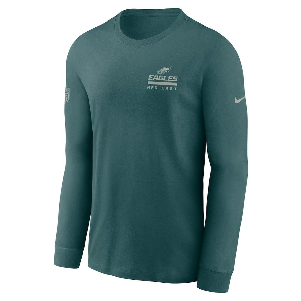 Nike Philadelphia Eagles Sideline Dri-FIT Long Sleeve T-Shirt Midnight Green