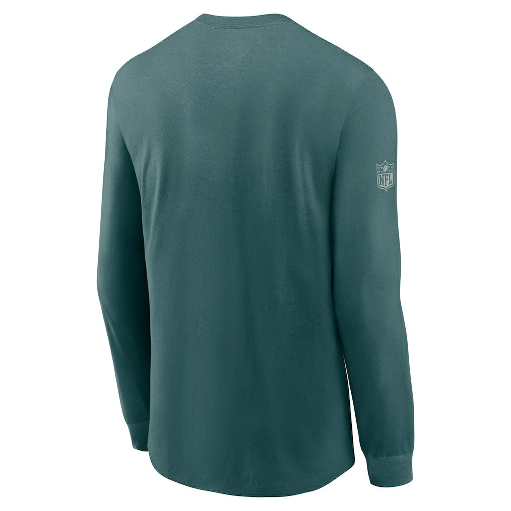 Nike Philadelphia Eagles Sideline Dri-FIT Long Sleeve T-Shirt Midnight Green