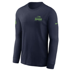 Nike Seattle Seahawks Sideline Dri-FIT Long Sleeve T-Shirt College Navy