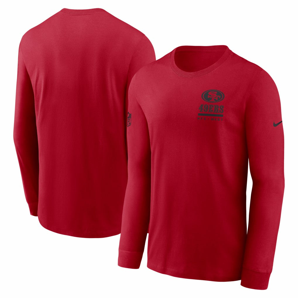 Nike San Francisco 49ers Sideline Dri-FIT Long Sleeve T-Shirt Scarlet