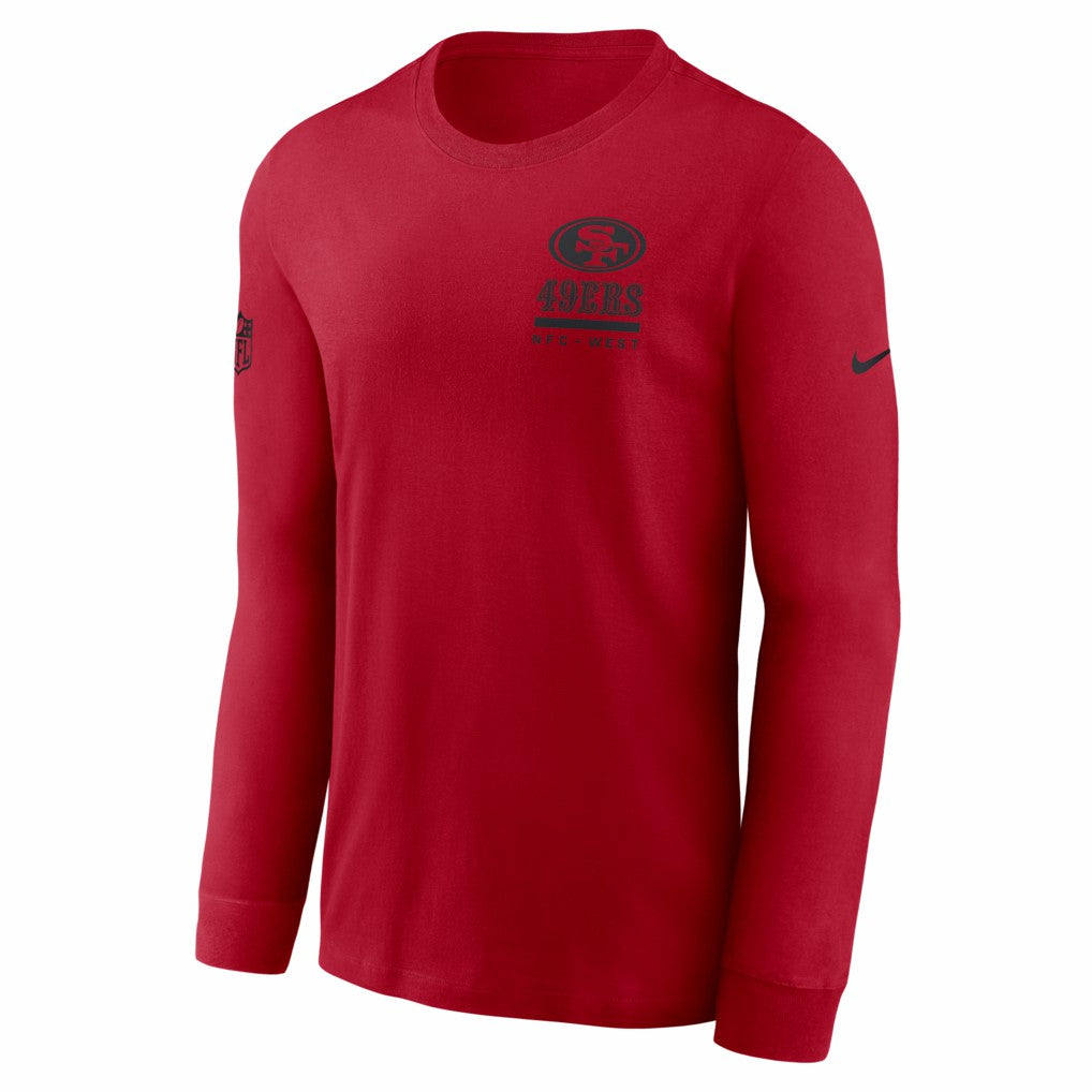 Nike San Francisco 49ers Sideline Dri-FIT Long Sleeve T-Shirt Scarlet