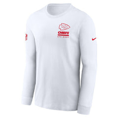 Nike Kansas City Chiefs Sideline Dri-FIT Long Sleeve T-Shirt White