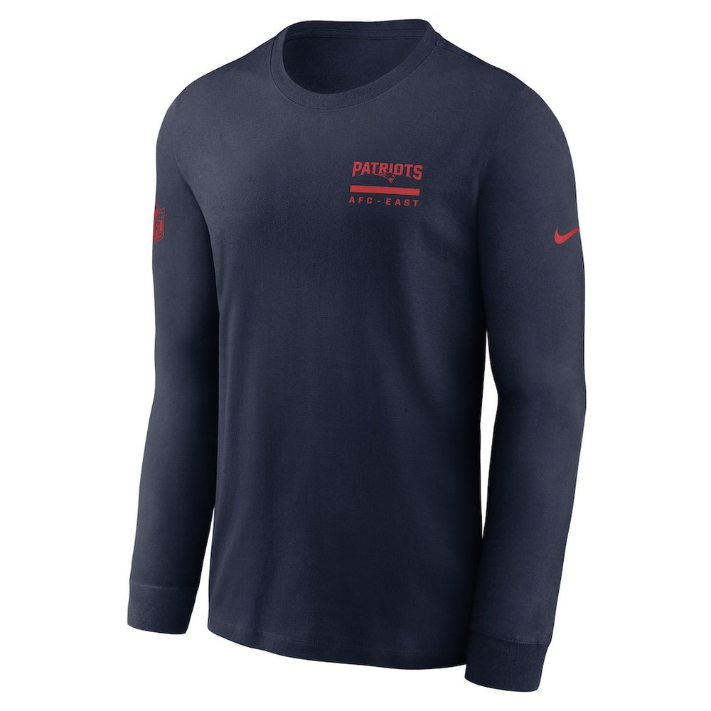 Nike New England Patriots Sideline Dri-FIT Long Sleeve T-Shirt Navy