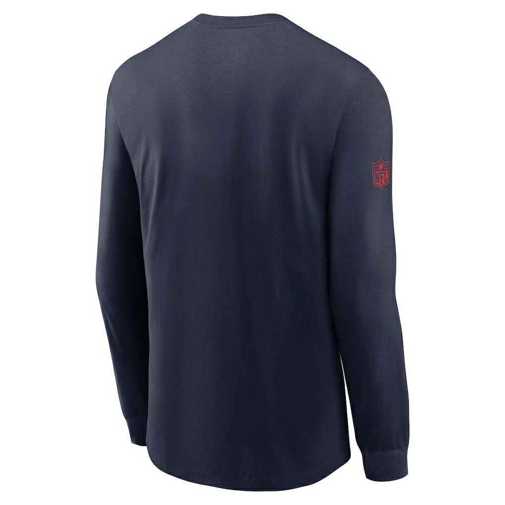 Nike New England Patriots Sideline Dri-FIT Long Sleeve T-Shirt Navy