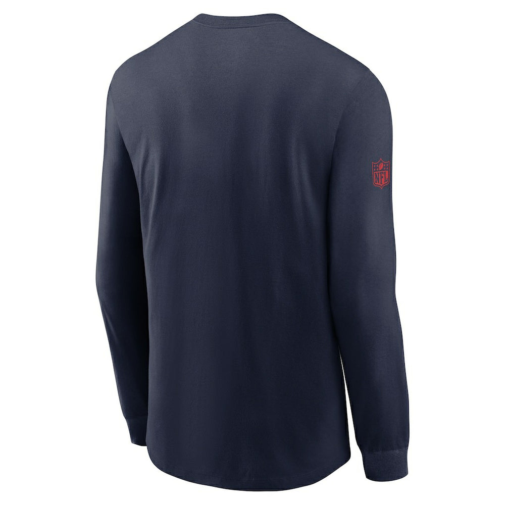 Nike New England Patriots Sideline Dri-FIT Long Sleeve T-Shirt Navy