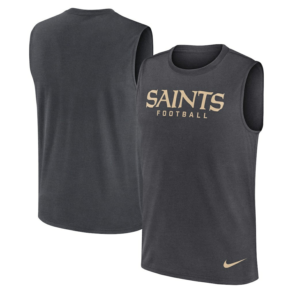 Nike New Orleans Saints Primetime Legend Dri-FIT Muscle Tank Top Charcoal