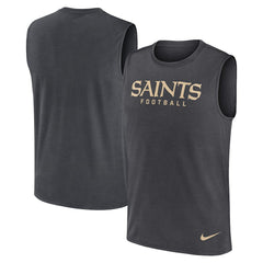 Nike New Orleans Saints Primetime Legend Dri-FIT Muscle Tank Top Charcoal