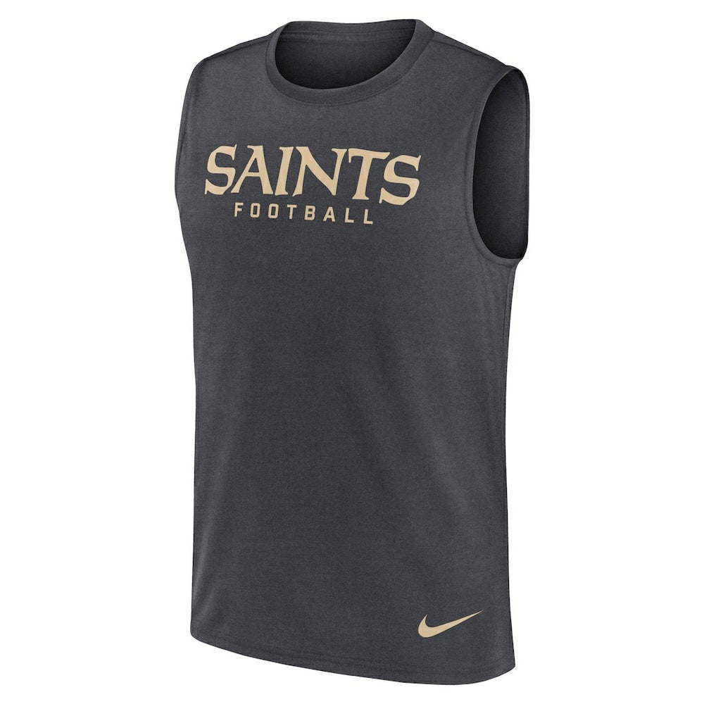 Nike New Orleans Saints Primetime Legend Dri-FIT Muscle Tank Top Charcoal
