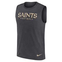 Nike New Orleans Saints Primetime Legend Dri-FIT Muscle Tank Top Charcoal