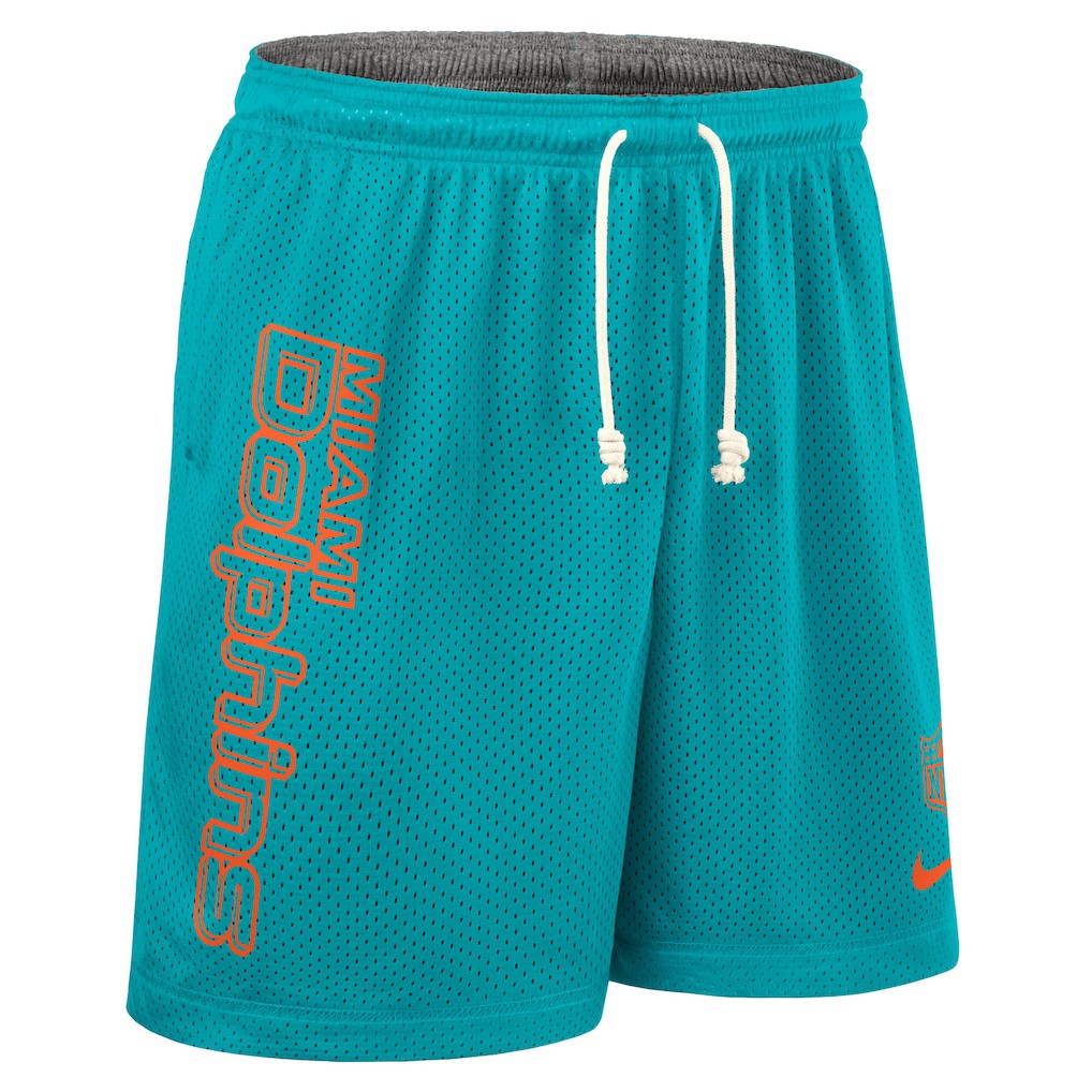 Nike Miami Dolphins Sideline Reversible Dri-FIT Shorts Aqua