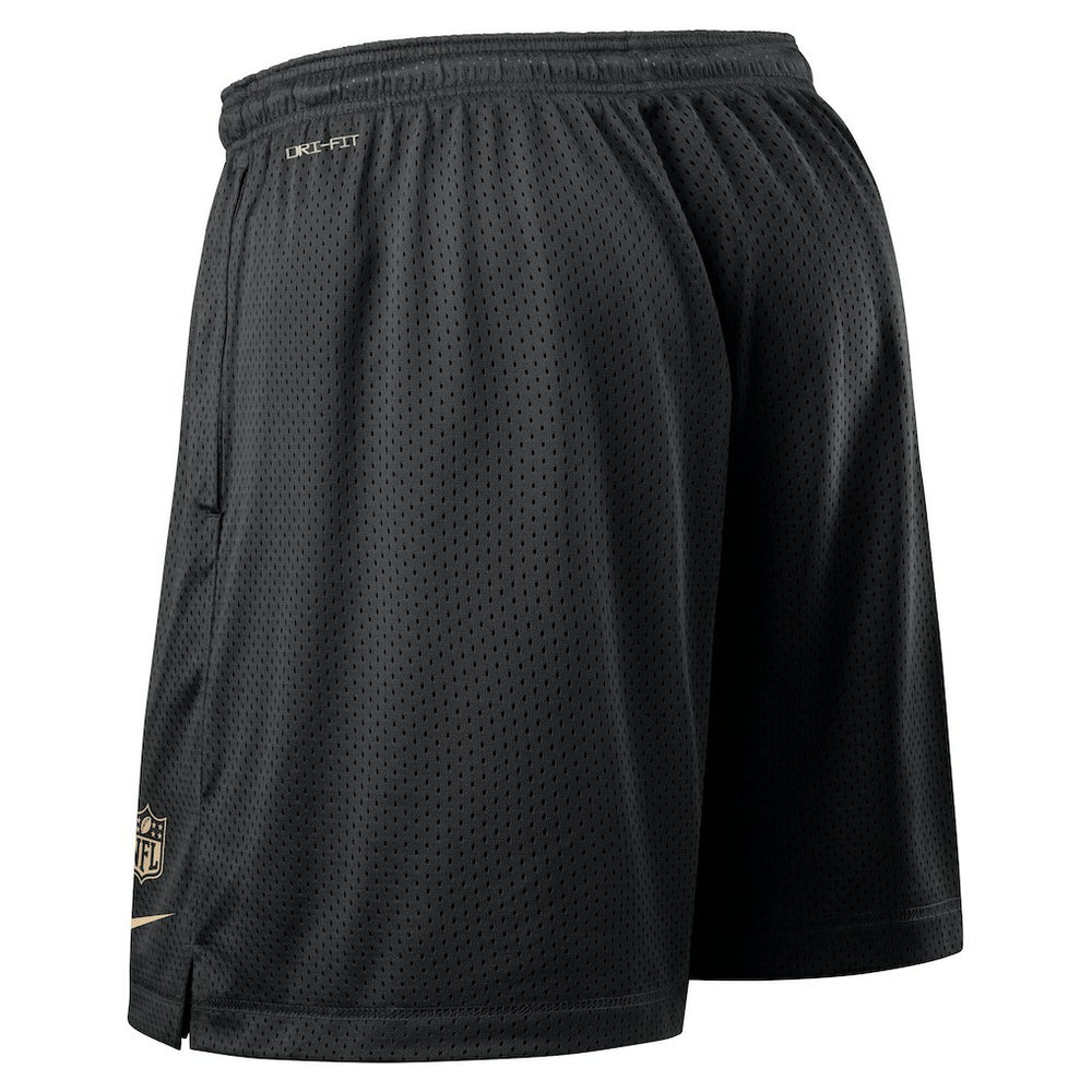 Nike New Orleans Saints Sideline Reversible Dri-FIT Shorts Black