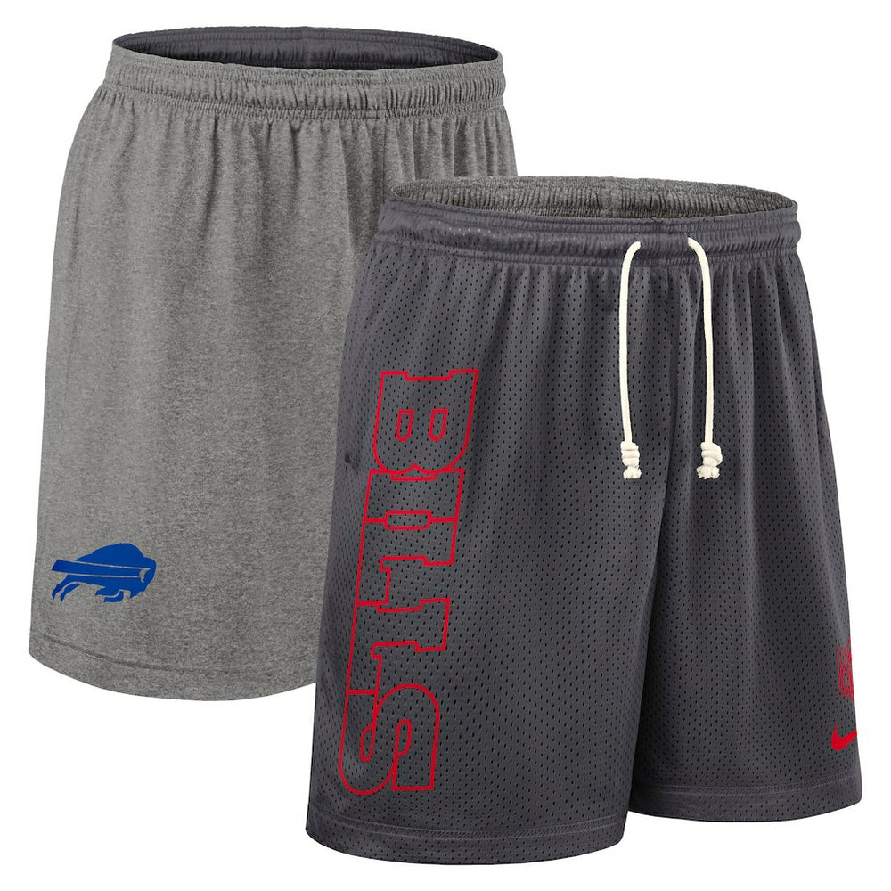 Nike Buffalo Bills Sideline Reversible Dri-FIT Shorts Gray