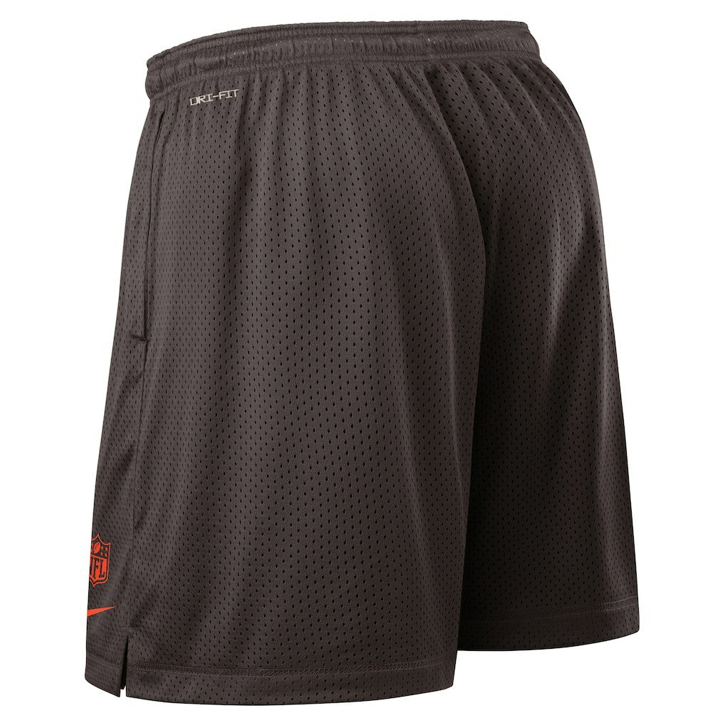 Nike Cleveland Browns Sideline Reversible Dri-FIT Shorts Brown