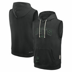 Nike New York Jets Sideline Standard Issue Dri-FIT Sleeveless Hoodie Black