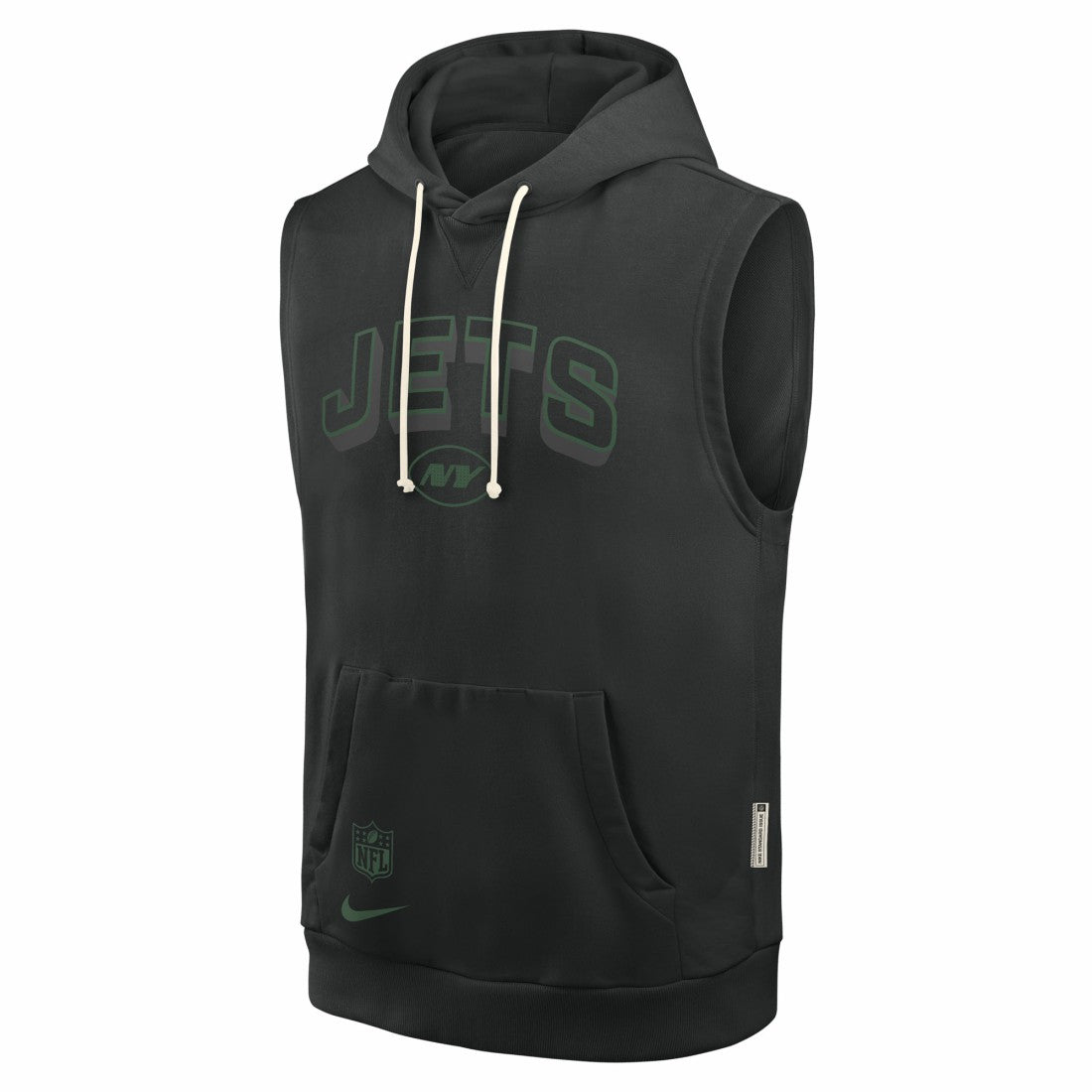 Nike New York Jets Sideline Standard Issue Dri-FIT Sleeveless Hoodie Black