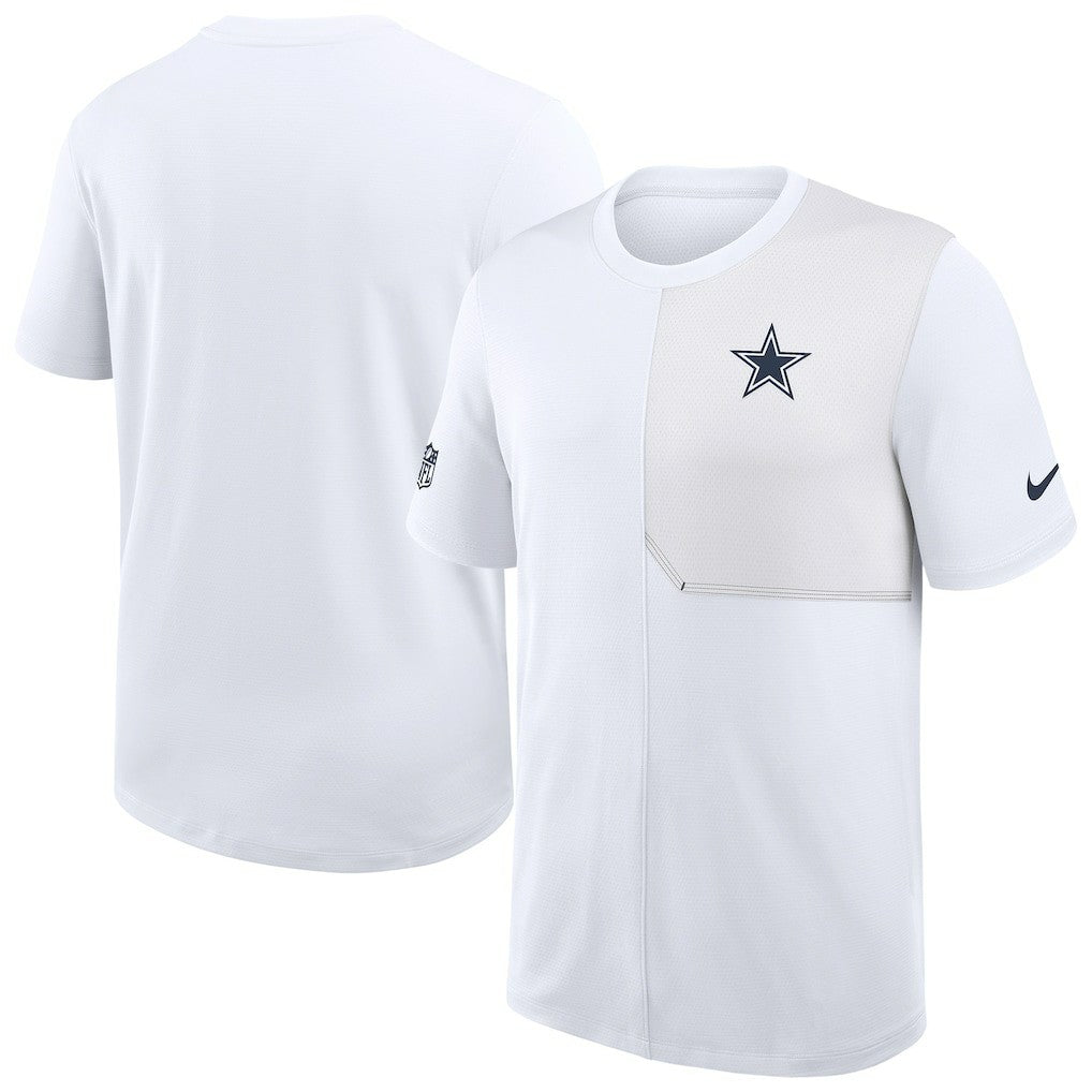 Nike Dallas Cowboys Sideline UV Dri-Fit Coach Shirt White