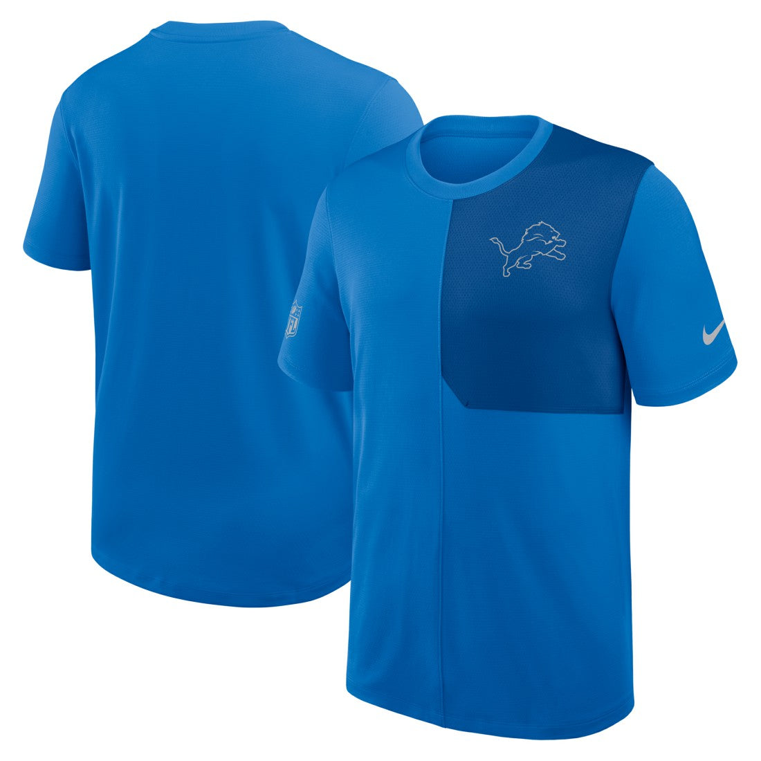 Nike Detroit Lions Sideline UV Dri-Fit Coach Shirt Blue