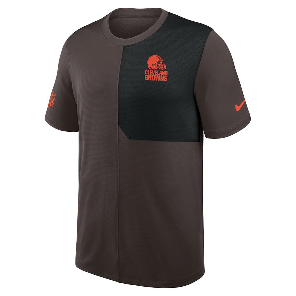 Nike Cleveland Browns Sideline UV Dri-Fit Coach Shirt Brown