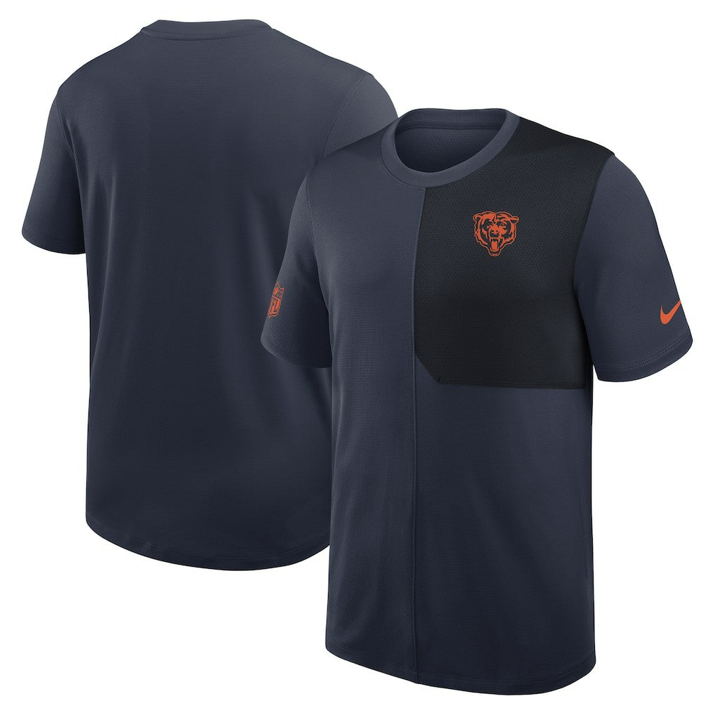 Nike Chicago Bears Sideline UV Dri-Fit Coach Shirt Navy