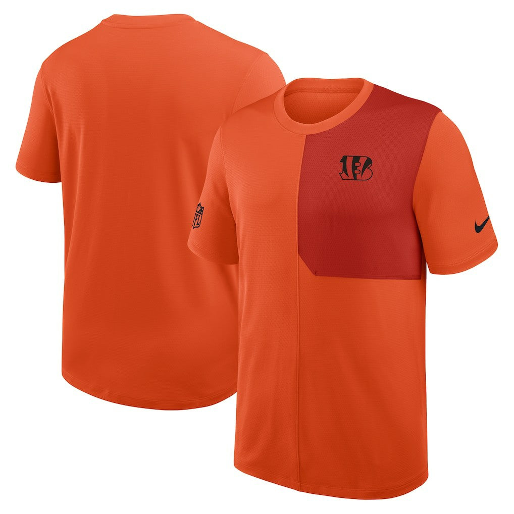 Nike Cincinnati Bengals Sideline UV Dri-Fit Coach Shirt Orange
