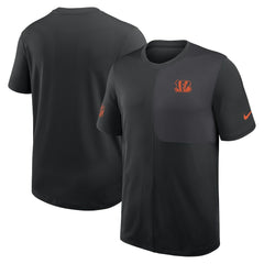 Nike Cincinnati Bengals Sideline UV Dri-Fit Coach Shirt Black