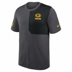 Nike Green Bay Packers Sideline UV Dri-Fit Coach Shirt Gray