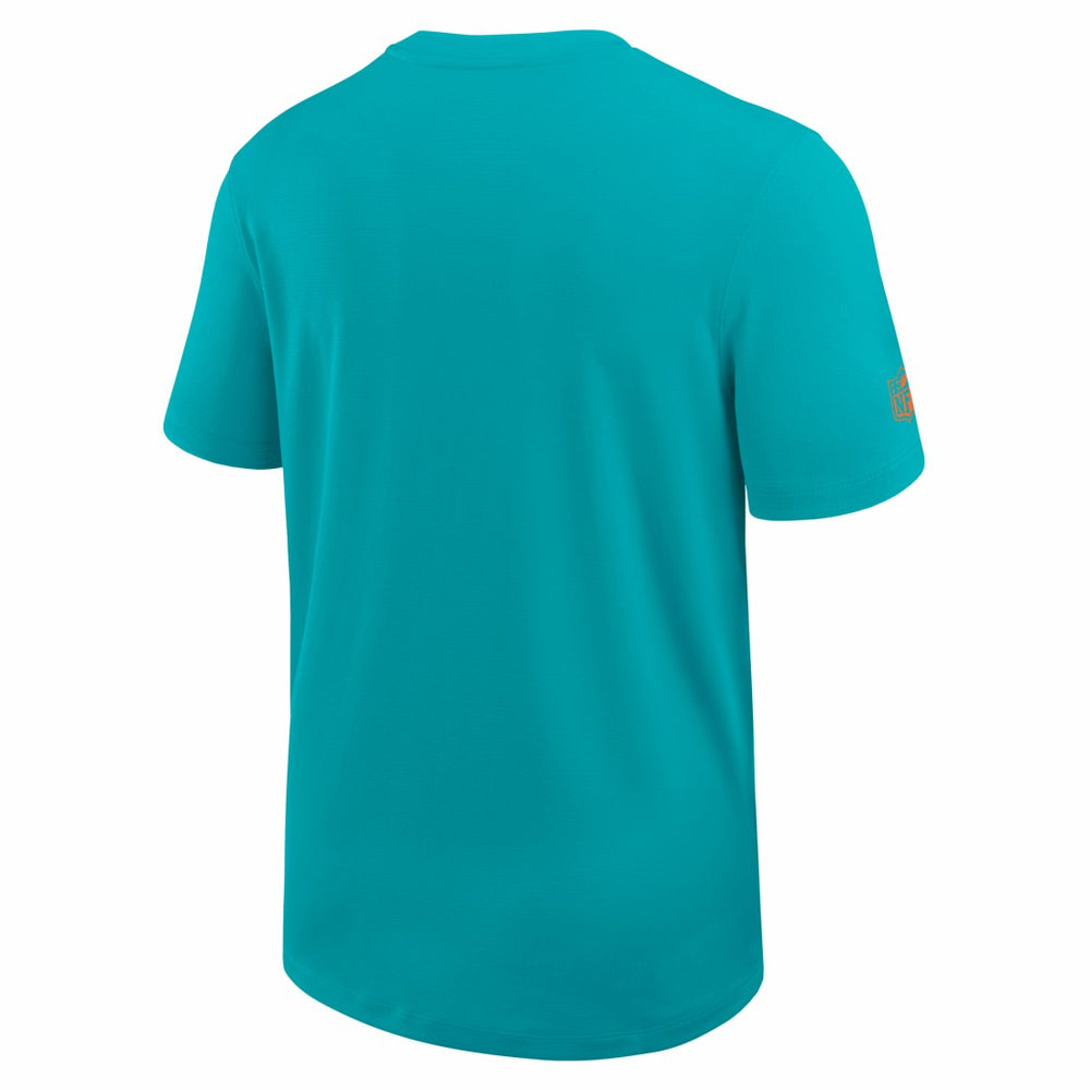 Nike Miami Dolphins Sideline UV Dri-Fit Coach Shirt Aqua