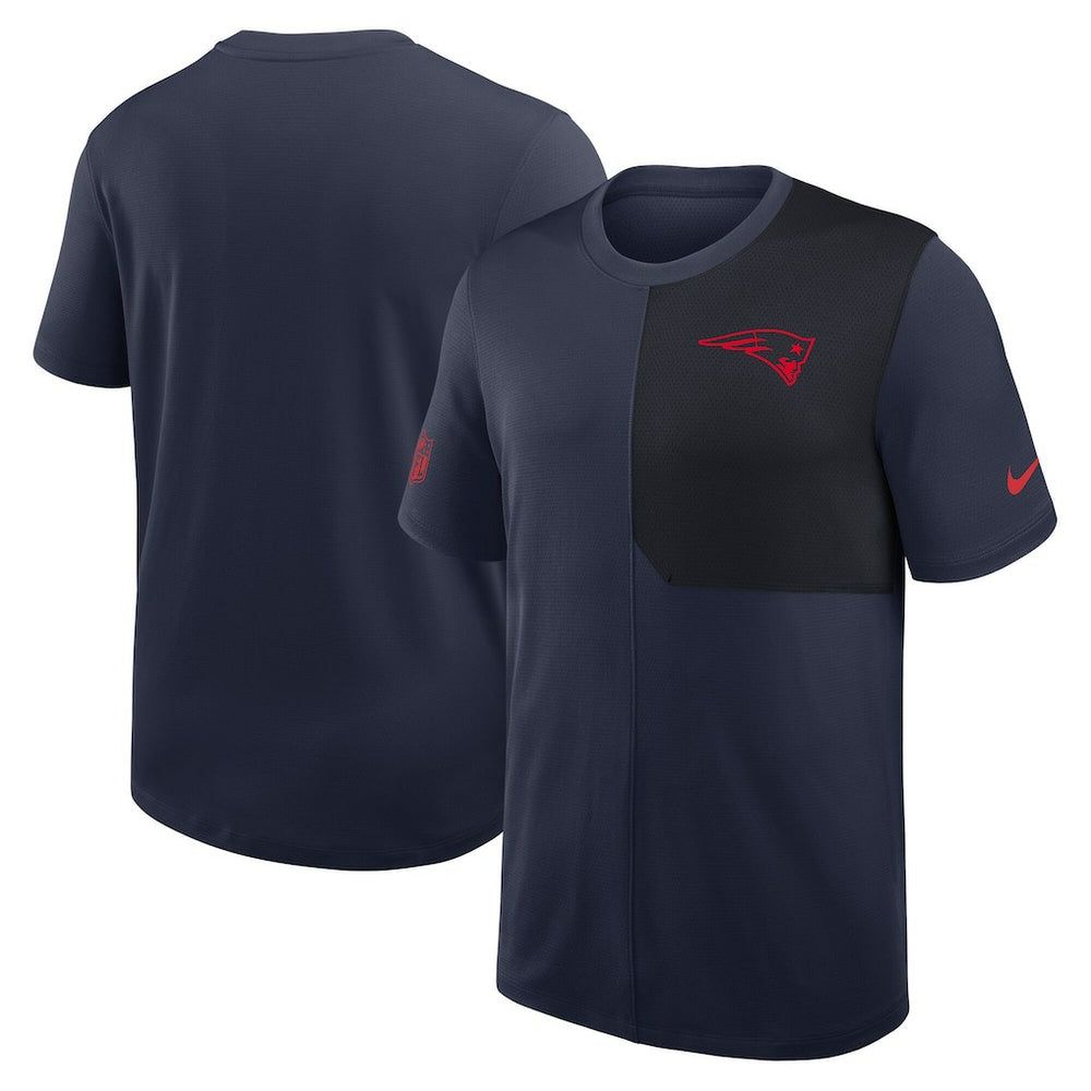 Nike New England Patriots Sideline UV Dri-Fit Coach Shirt Navy