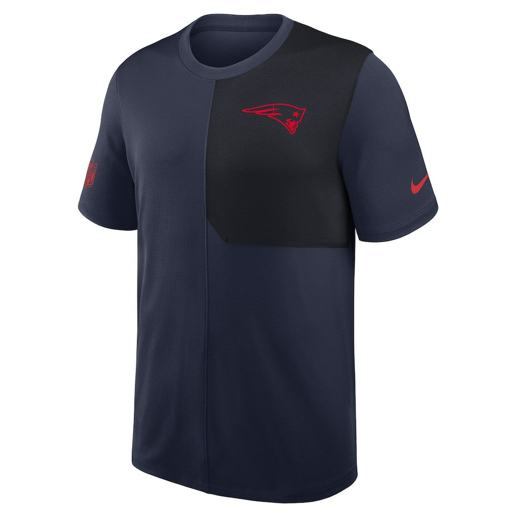 Nike New England Patriots Sideline UV Dri-Fit Coach Shirt Navy