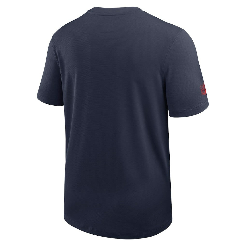 Nike New England Patriots Sideline UV Dri-Fit Coach Shirt Navy