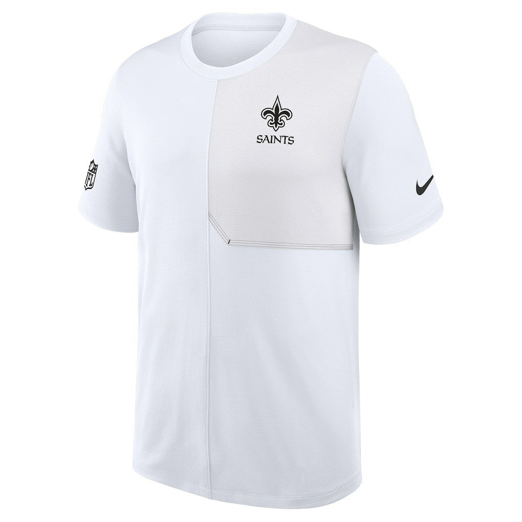 Nike New Orleans Saints Sideline UV Dri-Fit Coach Shirt White