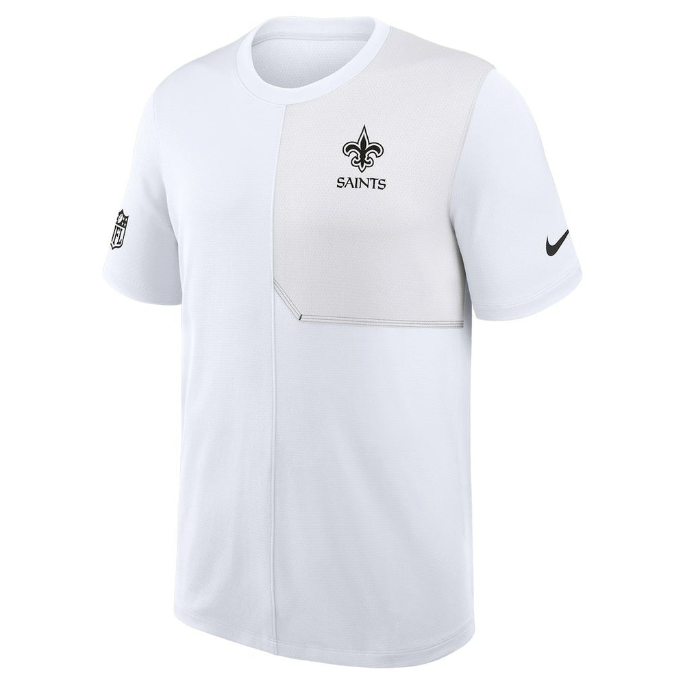 Nike New Orleans Saints Sideline UV Dri-Fit Coach Shirt White