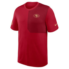 Nike San Francisco 49ers Sideline UV Dri-Fit Coach Shirt Scarlet