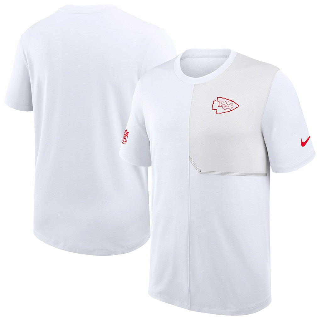 Nike Kansas City Chiefs Sideline UV Dri-Fit Coach Shirt White