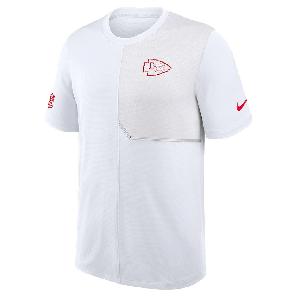 Nike Kansas City Chiefs Sideline UV Dri-Fit Coach Shirt White