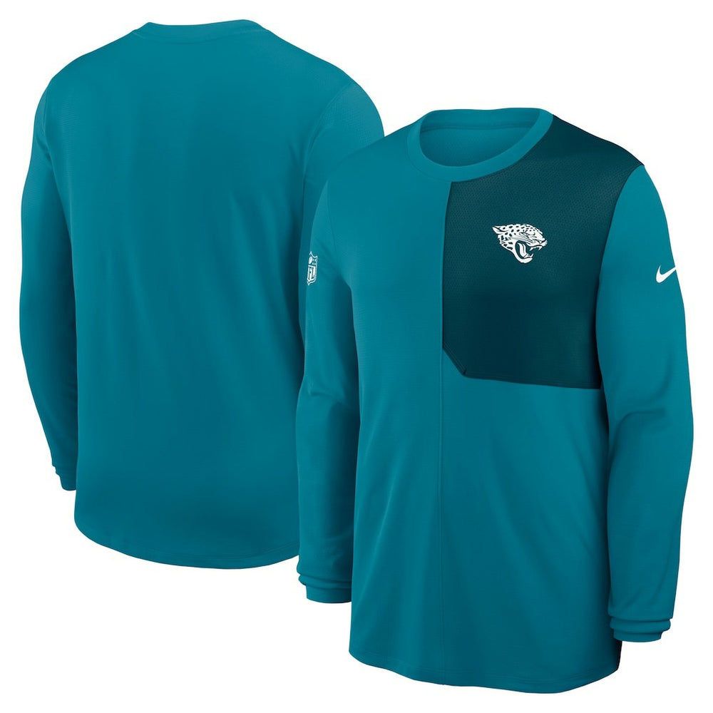 Nike Jacksonville Jaguars Sideline Coach UV Dri-FIT Long Sleeve Shirt Teal