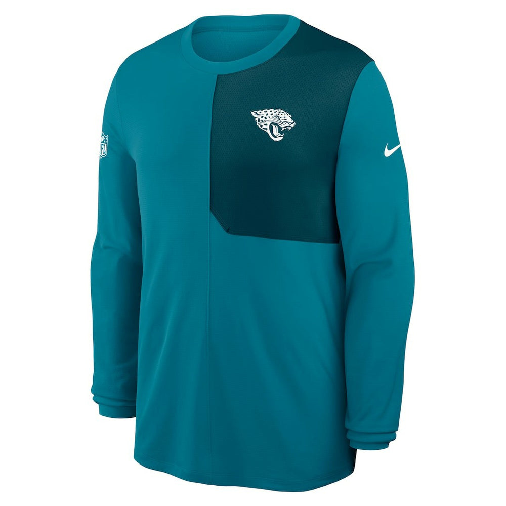 Nike Jacksonville Jaguars Sideline Coach UV Dri-FIT Long Sleeve Shirt Teal
