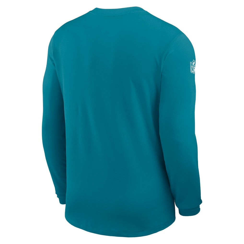 Nike Jacksonville Jaguars Sideline Coach UV Dri-FIT Long Sleeve Shirt Teal