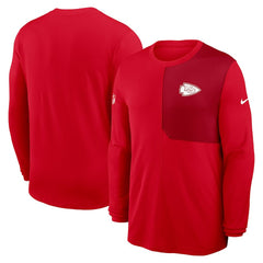 Nike Kansas City Chiefs Sideline Coach UV Dri-FIT Long Sleeve Shirt Red