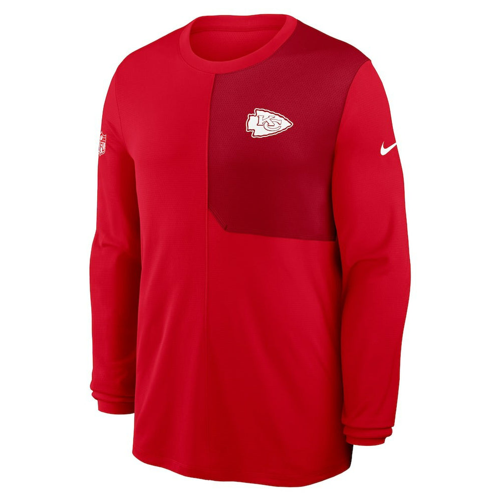 Nike Kansas City Chiefs Sideline Coach UV Dri-FIT Long Sleeve Shirt Red