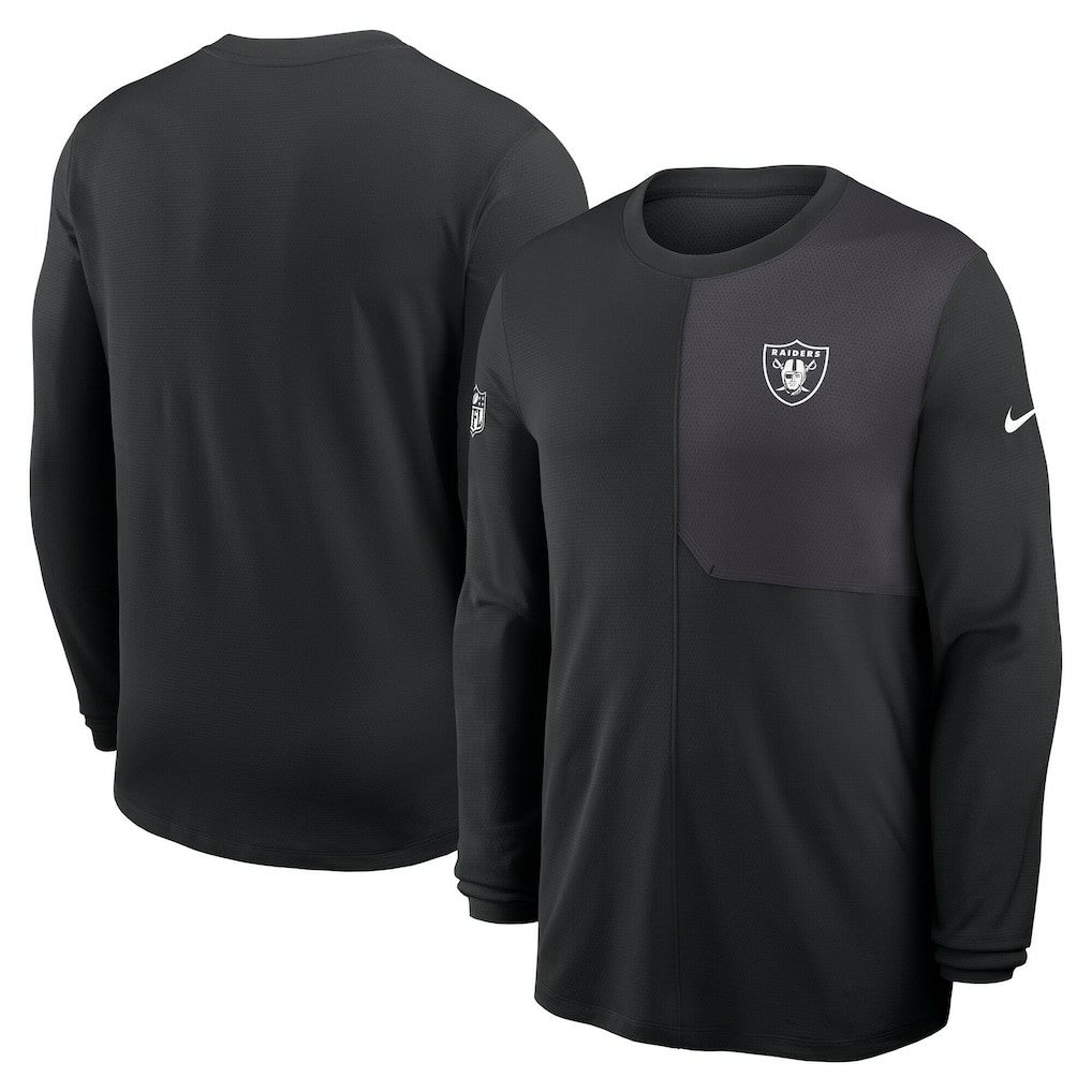 Nike Las Vegas Raiders Sideline Coach UV Dri-FIT Long Sleeve Shirt Black