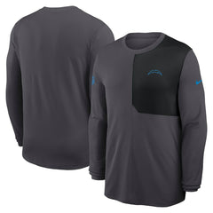 Nike Los Angeles Chargers Sideline Coach UV Dri-FIT Long Sleeve Shirt Gray