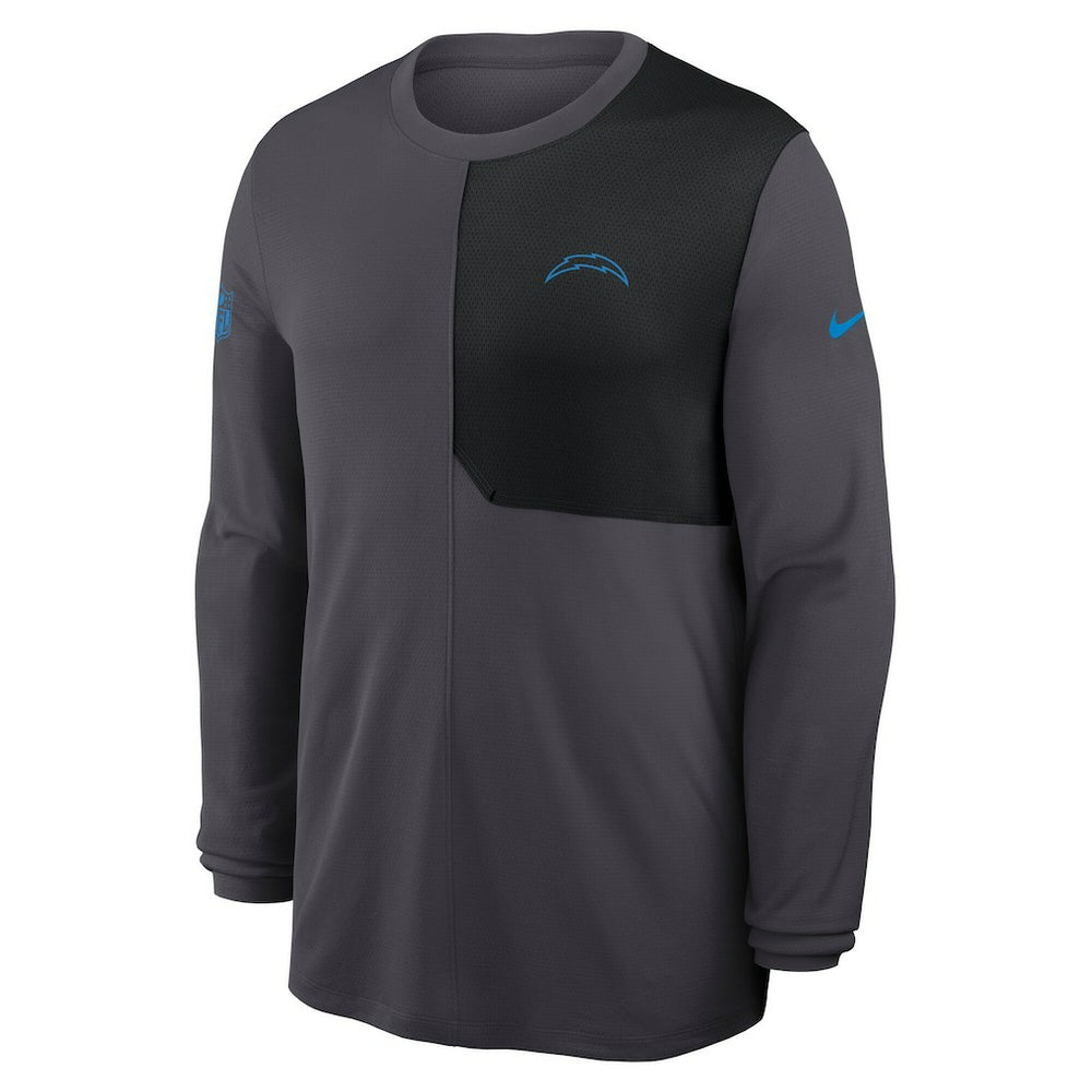 Nike Los Angeles Chargers Sideline Coach UV Dri-FIT Long Sleeve Shirt Gray
