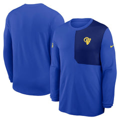 Nike Los Angeles Rams Sideline Coach UV Dri-FIT Long Sleeve Shirt Royal