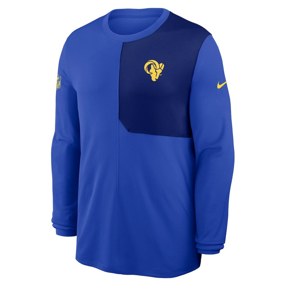 Nike Los Angeles Rams Sideline Coach UV Dri-FIT Long Sleeve Shirt Royal