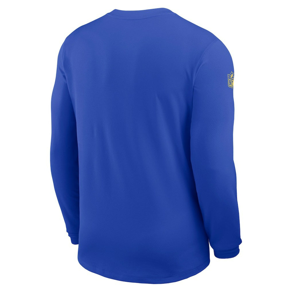 Nike Los Angeles Rams Sideline Coach UV Dri-FIT Long Sleeve Shirt Royal